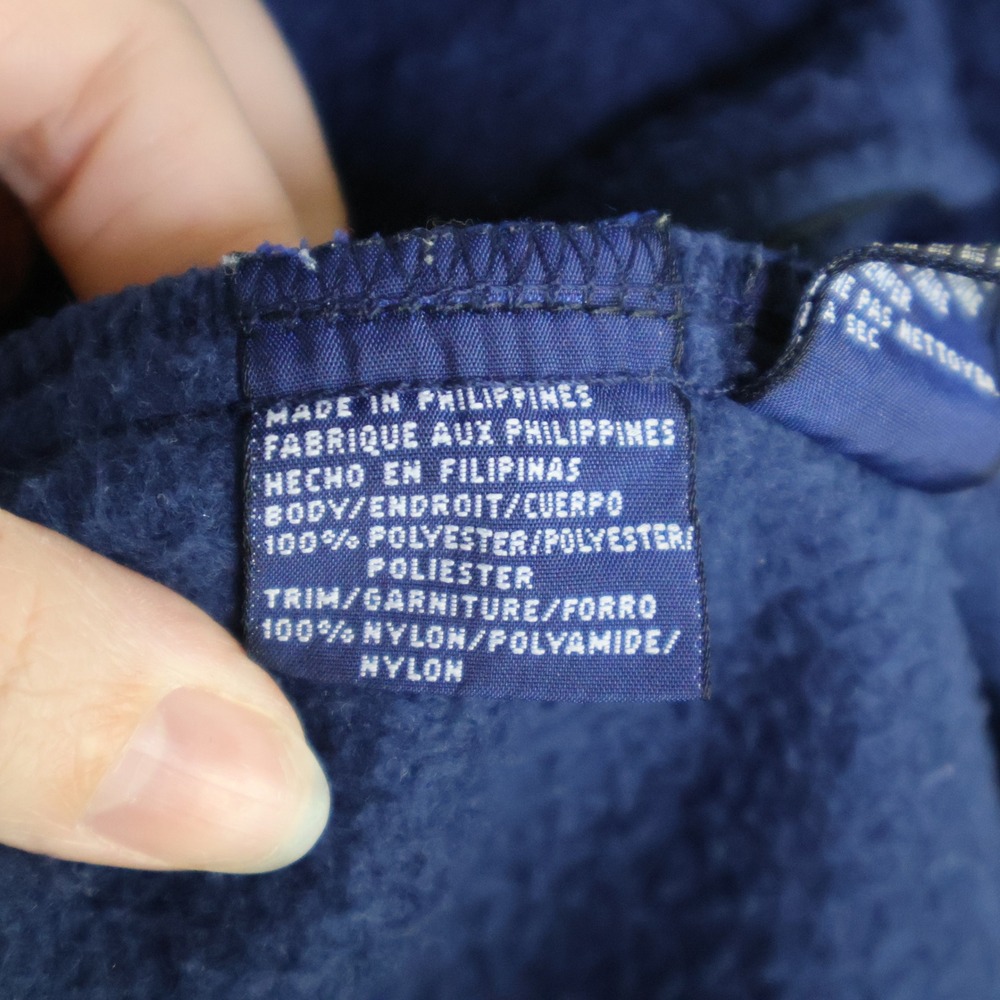 Tommy Hilfiger Vintage Fleece Pullover Anorak 1/2 Zip Mock Neck XL Navy Blue - Picture 7 of 16